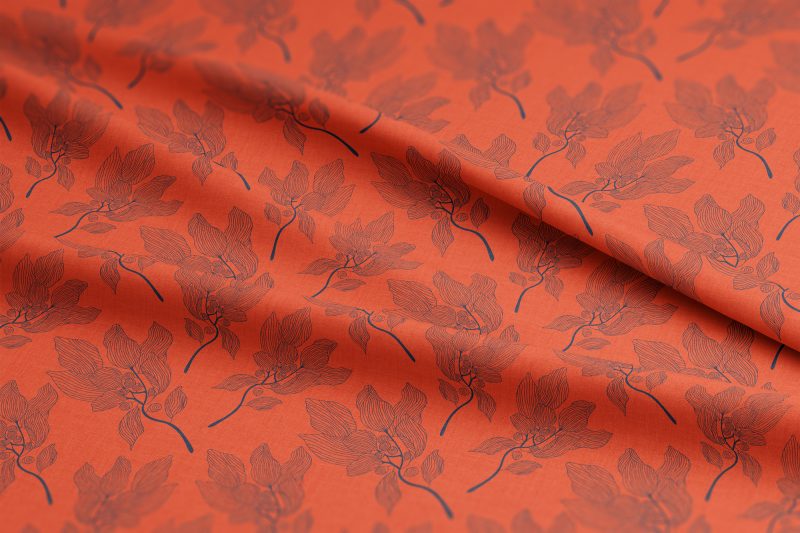 African Branch Outline Blue