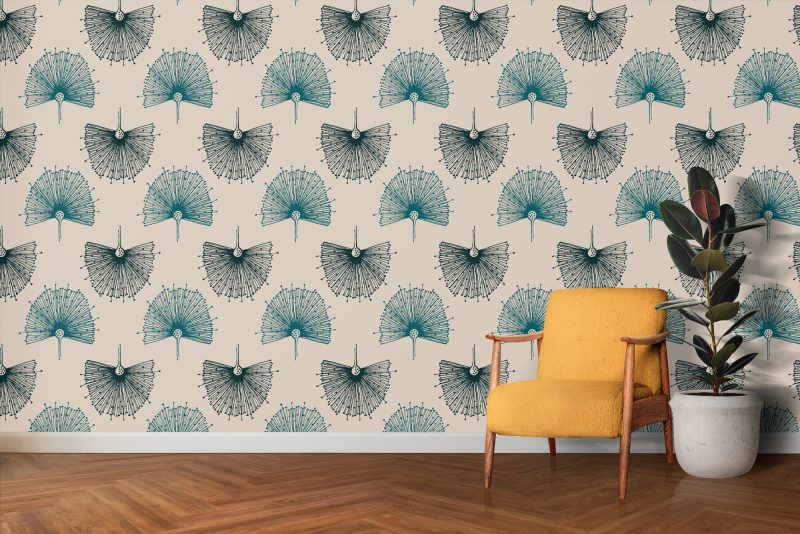 Lucia Fan Midnight Blue Wallpaper