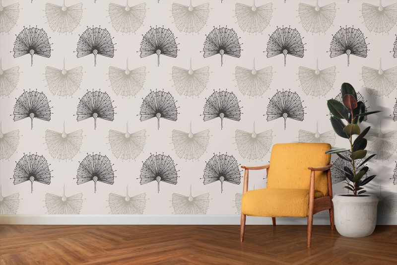 Lucia Fan Neutral Wallpaper