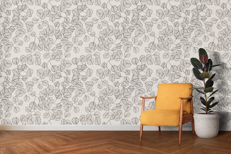 Lucia Leaf Neutral Wallpaper