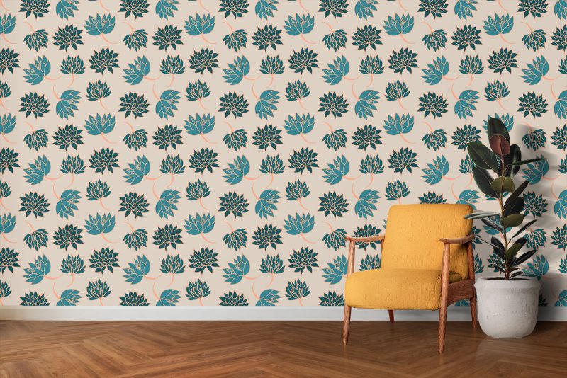 Lorraine Bud Midnight Blue Wallpaper