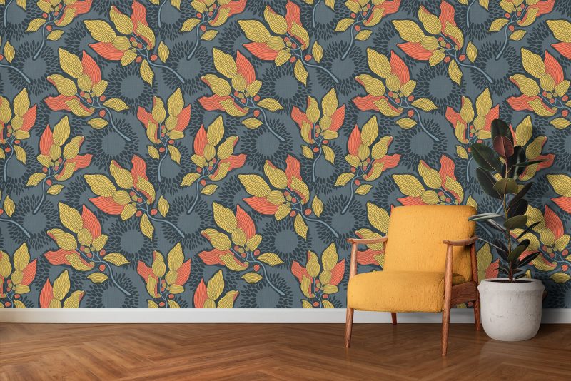 African Branch Blue Wallpaper