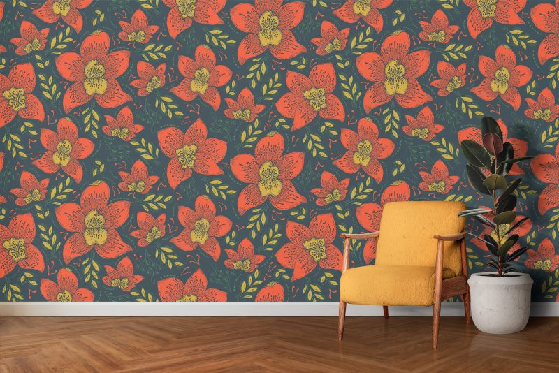 Bloom Blue Wallpaper