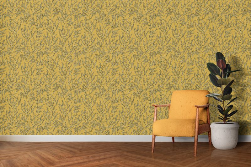 Branch Gold Wallpaper